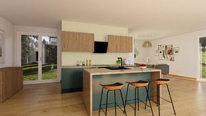 LUME HOME KUHINJA SELENE S OTOKOM (MOGUĆE PO NARUDŽBI)
