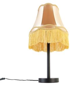 Klasična stolna lampa crna sa bakinim sjenilom zlatna 30 cm - Simplo