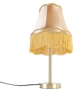 Klasična stolna lampa mesing sa bakinim sjenilom zlatna 30 cm - Simplo