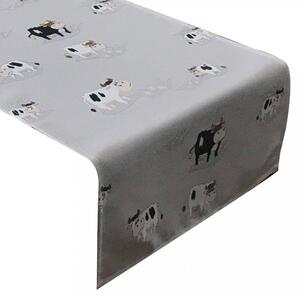 Trkač u svijetlo sivoj boji s veselim printom krava Širina: 40 cm | Duljina: 90 cm