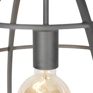 Industrijska viseća lampa tamno siva s drvetom 47 cm - Arthur