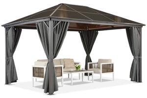 Paviljon Milos 3x4m sa Garden Point sivim zastorima