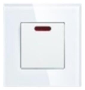 Prekidač s fluorescentnom indikacijom 20 A, bijeli, tinjalica