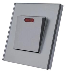 Prekidač s fluorescentnom indikacijom 20 A, sivi