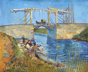 Reprodukcija The Langlois Bridge at Arles with Women Washing (1888), Vincent van Gogh