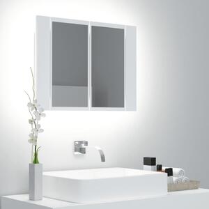 VidaXL LED kupaonski ormarić s ogledalom bijeli 60x12x45 cm akrilni
