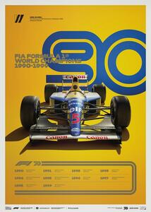 Formula 1 Decades - 90's Williams Reprodukcija umjetnosti, (50 x 70 cm)