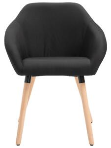 VidaXL Blagovaonska stolica od tkanine crna