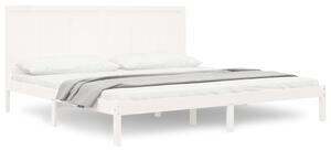 VidaXL Okvir za krevet od masivne borovine bijeli 200 x 200 cm