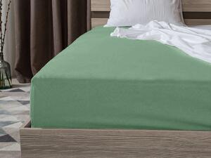 Jersey plahta EXCLUSIVE tamno zelena 140x200cm, 100% pamuk