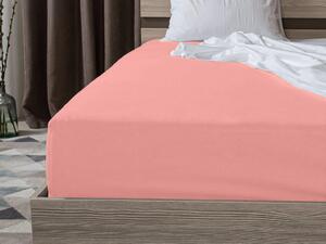 Jersey plahta EXCLUSIVE koraljna 90 x 200 cm