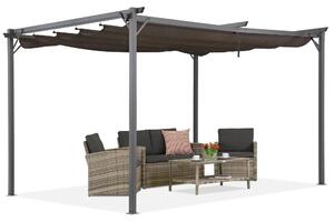 Smeđa terasa pergola La Palma 3x3m Garden Point