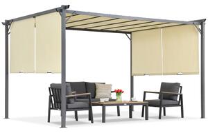 Cream Sevilla terasa pergola 3x4m sa Garden Point zavjesama