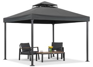 Antracit vrtni paviljon Valencia 3x3 m Garden Point