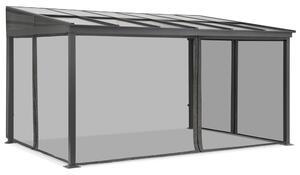 Aluminijski krov za terasu 3 x 6 m Tarragona s mrežom protiv komaraca Garden Point antracit