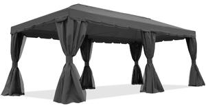 Antracit vrtni paviljon Valencia 3x6 m Garden Point