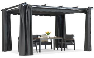 Terasa Pergola Barbados 3x3 m sa Garden Point Zavjesama antracit
