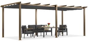 Terasa Pergola Barbados 3x6 m Garden Point woodlike-antracit