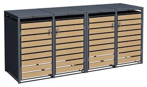 Kućište za 4 kante za otpad 120l ili 240l Bremen CoverTech