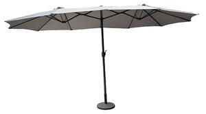 Dvostruki vrtni suncobran Merida 2,7 x 4,5 m sivi Garden Point