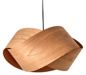 LZF LAMPS viseća svjetiljka Nut, boja trešnje/nikla, duljina 42 cm, prigušiva, Drvo, Dnevni boravak/blagovaonica, Drvo