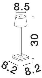 DECK STOLNA LAMPA LED 3000K 121lm IP54 CRNA NL9030561