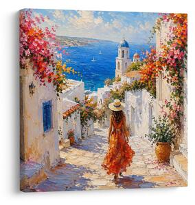 Slika mediteransko selo u cvatu