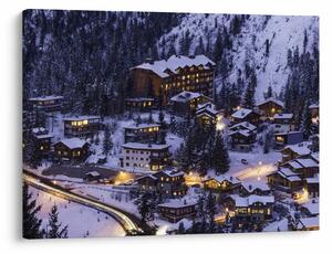 Slika - planinski zimski grad (70x50 cm)