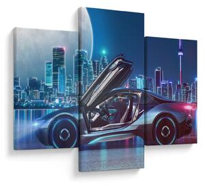 Slika trkaćeg automobila noću (90x60 cm)