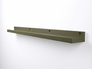 Zidna polica za slike FOTOPLANK 120 cm, maslinasta