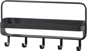 Metalna polica za kupaonicu RAKKA 56x29 cm, crna s patinom