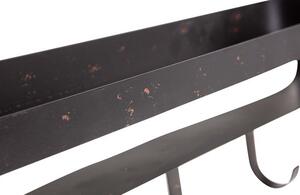 Metalna polica za kupaonicu RAKKA 56x29 cm, crna s patinom