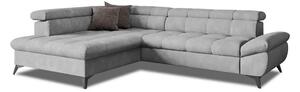 Rasklopivi kutni sofa u obliku slova L MARANO lijevi, siva