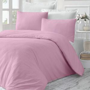 Posteljina s navlakom damast roza - 220 x 240 cm + 60 x 80 cm (2 jastučnice)