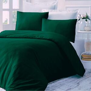 Posteljina s navlakom damast zelena - 140 x 200 cm + 60 x 80 cm (1 jastučnica)