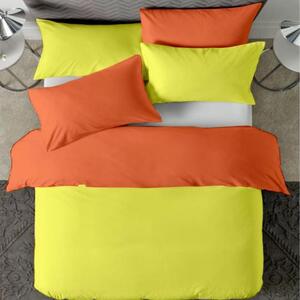 Posteljina s navlakom žuto-narančasta - 220 x 240 cm + 60 x 80 cm (2 jastučnice)