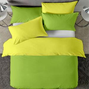 Posteljina s navlakom žuto-zelena - 220 x 240 cm + 60 x 80 cm (2 jastučnice)