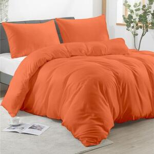 Posteljina s navlakom narančasta - 220 x 240 cm + 60 x 80 cm (2 jastučnice)