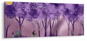 Slika - Jelen u čarobnoj šumi (120x50 cm)