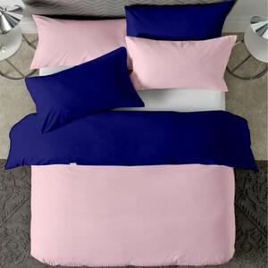Posteljina s navlakom rozo-tamno plava - 220 x 240 cm + 50 x 70 cm (2 jastučnice)