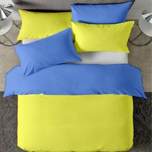 Posteljina s navlakom plavo-žuta - 220 x 240 cm + 50 x 70 cm (2 jastučnice)