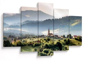 Slika - selo u magli (150x105 cm)