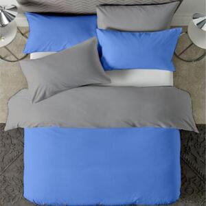 Posteljina s navlakom sivo-plava - 140 x 200 cm + 50 x 70 cm (1 jastučnica)
