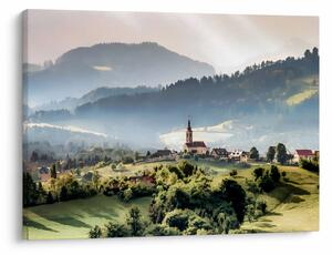 Slika - selo u magli (70x50 cm)