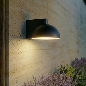 Lucande Velira vanjska LED zidna svjetiljka, crna, metal, IP54, Crno, Metal