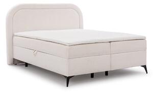 Bijeli boxspring krevet s prostorom za odlaganje 140x200 cm Ornes – Ropez