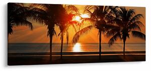 Slika palme pri zalasku sunca (120x50 cm)