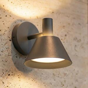 Lucande Tabena vanjska zidna LED svjetiljka, mat crna, IP44, CCT, Crno, Aluminij