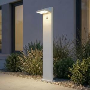 Lucande Silvan LED svjetiljka za stazu, bijela, 100 cm, senzor, IP54, Bijela, Aluminij