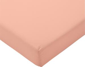 Plahta s gumom - puder roza - 160 x 200 cm